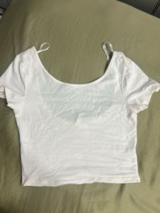 White Cropped T-Shirt