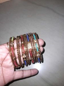 Colorful Beaded Bangles Set