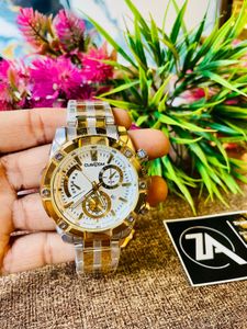 Gold & Silver Tone Chronograph Watch