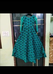 Elegant Teal Anarkali Dress