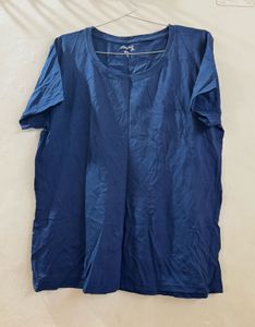 Solid Blue Basic T-Shirt
