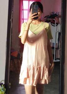Cute Pink Ruffled Dress