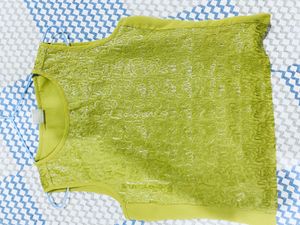 Y2K desi sequence lime green top