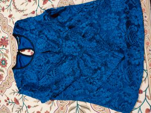 Elegant Teal Lace Top