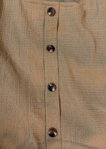 Cute brown square neck top