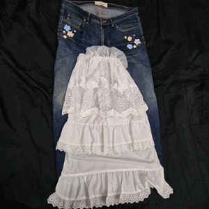 y2k straight long shirt Ruffled Overlay whimsical