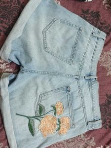 Light Wash Denim Shorts