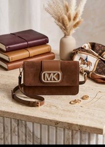 Stylish Brown Suede Crossbody Bag
