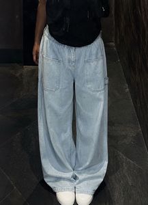 Wide Leg Light Wash Denim Jeans