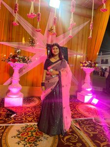 Elegant Green Lehenga Choli with Pink Dupatta