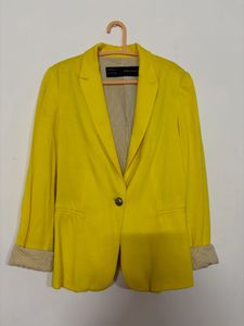 Bright Yellow Zara Basic Blazer