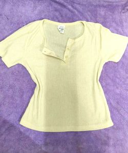 Ribbed Button-Up Butter Top🧈