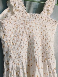 Floral Print Mini Dress with Ruffle Trim