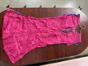 Vibrant Pink Embroidered Kurta