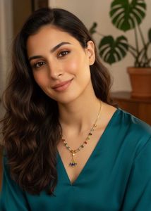 Beaded Gold Chain Necklace