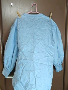 Free delivery - Light Blue Denim Tunic Top