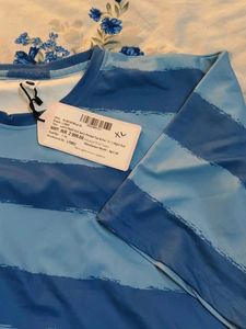 Blue Striped Pajama Set