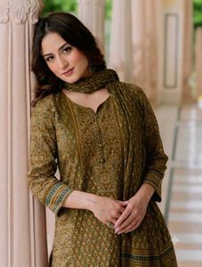 Beautiful Red Printed Kurta Set with Dupatta