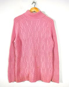 Pink Turtle Neck Sweaters (Women's)
