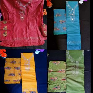 PICK ANY EMBROIDERED DRESS MATERIAL IN 640 RS.