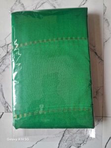 Elegant Green Saree with Gold Border