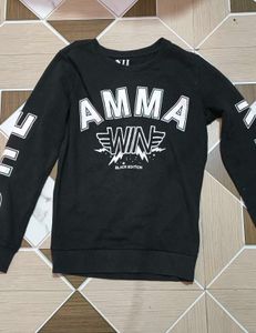 Black Graphic Print Sweatshirt