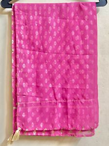 Pink &amp; Gold Print Scarf