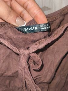 Brown Tiered Puff Sleeve Y2K Dress