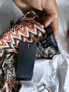 Boho Zigzag Print tie Top