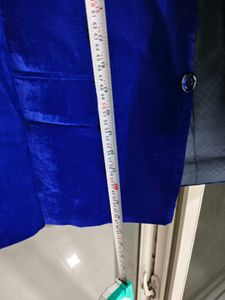 Blue Velvet blazer indowestern