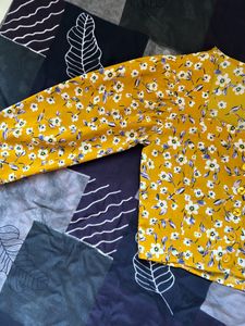 Floral Yellow Crop Top