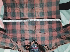 Men's Red Plaid Long Sleeve Shirt