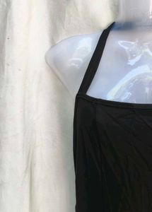 Elegant Black Halter Neck Maxi Dress