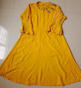 Vibrant Yellow Embroidered Kurta