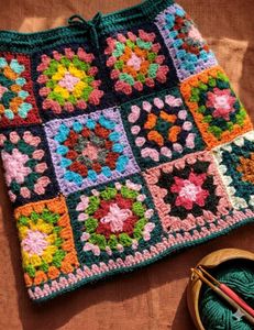 Crochet Crop Top &amp; Mini Skirt Set