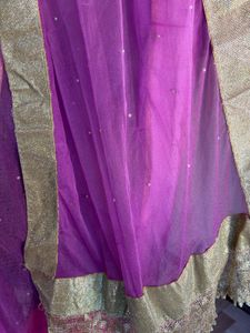 Elegant lavender Lehenga Choli with purple dupatta