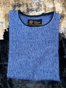 Stylish Blue Pullover Sweater