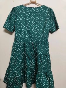Green Polka Dot Mini Dress