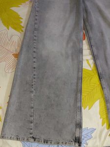 Grey Wide Leg Jeans