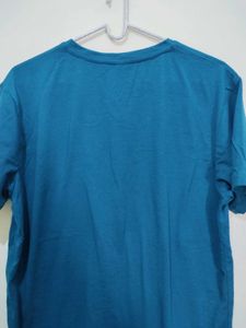 voguish Teal blue V-Neck top tee T-Shirt