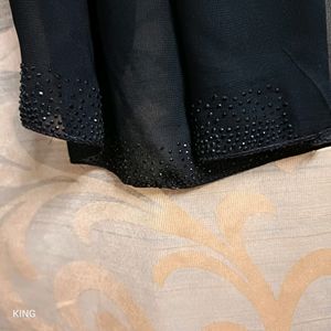 Black Stole with Stone Work