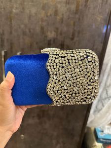 Designer Crystal Jewelled Box Clutch