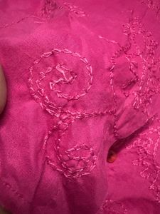 Vibrant Pink Embroidered shirt