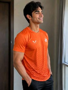 Men's Orange Graphic T-Shirt
