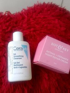 CeraVe Cleanser & Dot n Key Night Cream combo
