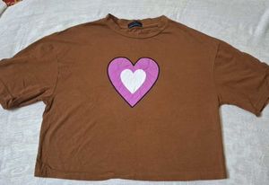Crop Oversized Tshirt For Girls