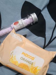 Mocco Orange Wipes &amp; Nail Art Sequins