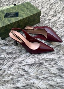 Gucci - Burgundy Patent Leather Heels