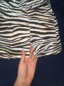 Zebra Print Mini Skirt