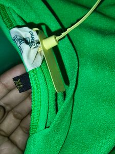 Neon Green One-Shoulder Party Dress
